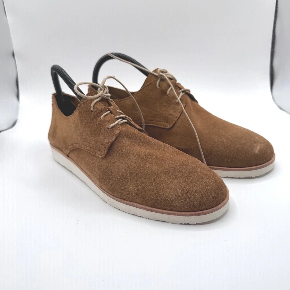 Nisolo Lightweight Flex Derby Oxfords Shoes Men's 8.5 Made in Peru Suede Leather